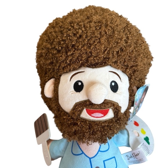Licensed Bob Ross Character Plush Figure Doll Happy Little Painting Chill 13 In - Picture 9 of 12